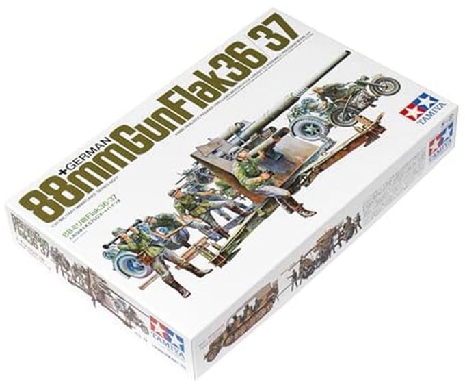 WWII Duitse Flak 8.8 met motorfiets modelbouwset 1:35