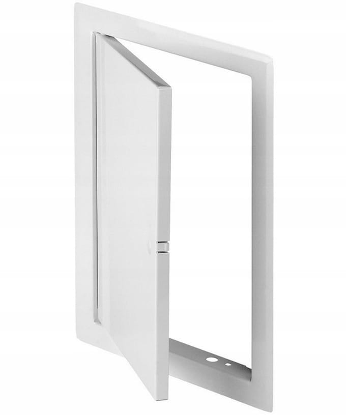 Wit Metale Inspectie Luik 25x30 cm