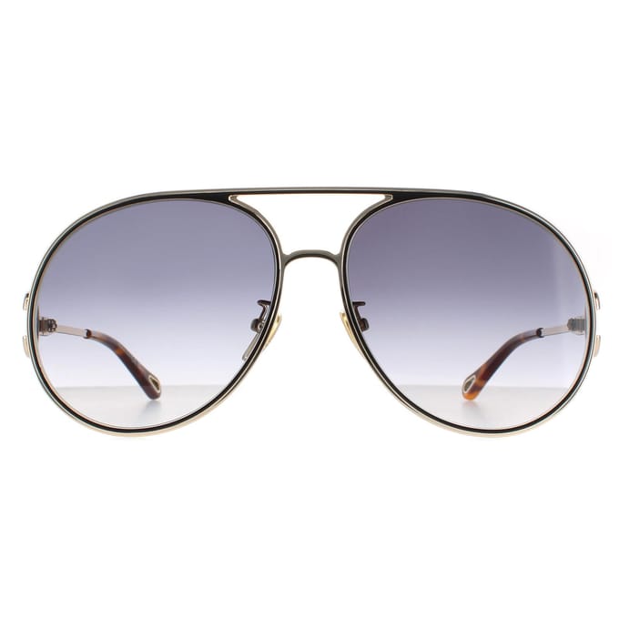 Chloe Aviator Dames Gold Zwart Grijs Gracient CH0145S