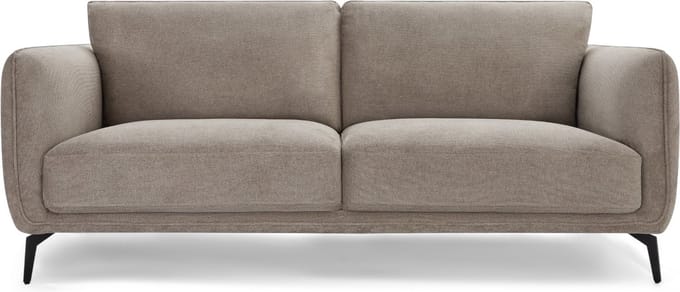3-Zits Bank Beige - Metaal/Polyester - 197x85x85cm - Selena - Giga Meubel