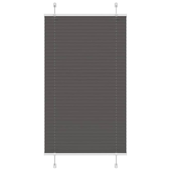 vidaXL - Plissé - rolgordijn - 80x100 - cm - stofbreedte - 79,4 - cm - polyester - zwart