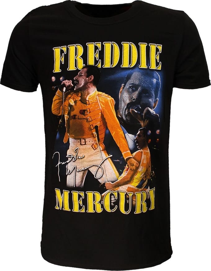 Freddie Mercury Live Homage T-Shirt - Officiële Merchandise - L