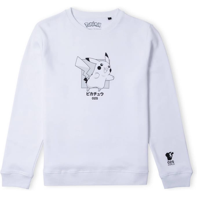 Pokémon Pikachu Jump Unisex Sweatshirt - White - M