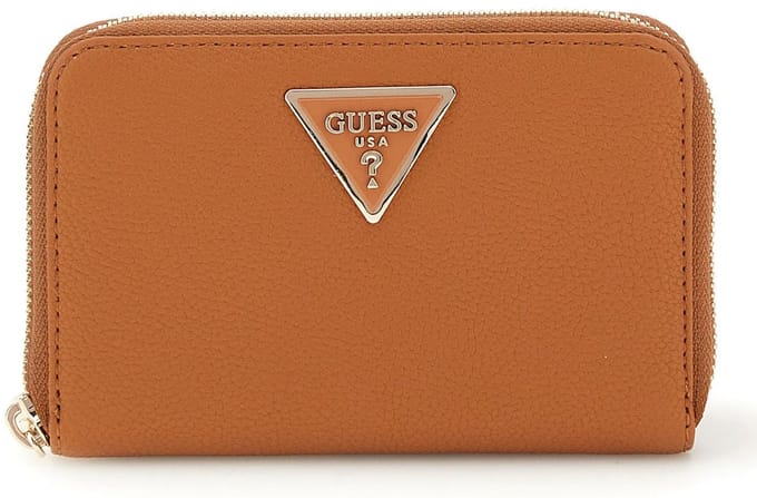 GUESS Portemonnee Laurel II SLG Medium Zip Around Wallet Cognac Lichtbruin