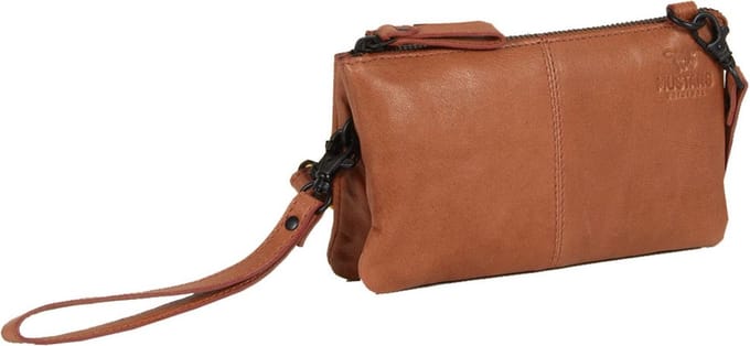 MUSTANG Leren Schoudertas Matera Shoulderbag Cognac Bruine