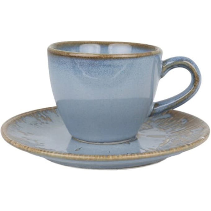 Bonna Sky Snell - Espresso kopjes & schotel - 80 cc - Porselein - set van 6
