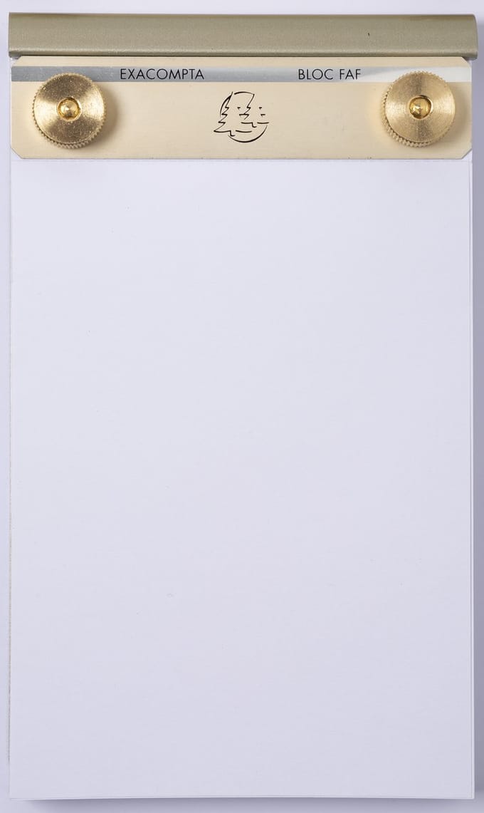 Exacompta Blok FAF compleet 18,5x11,5cm N°3 effen - Wit - 12113E