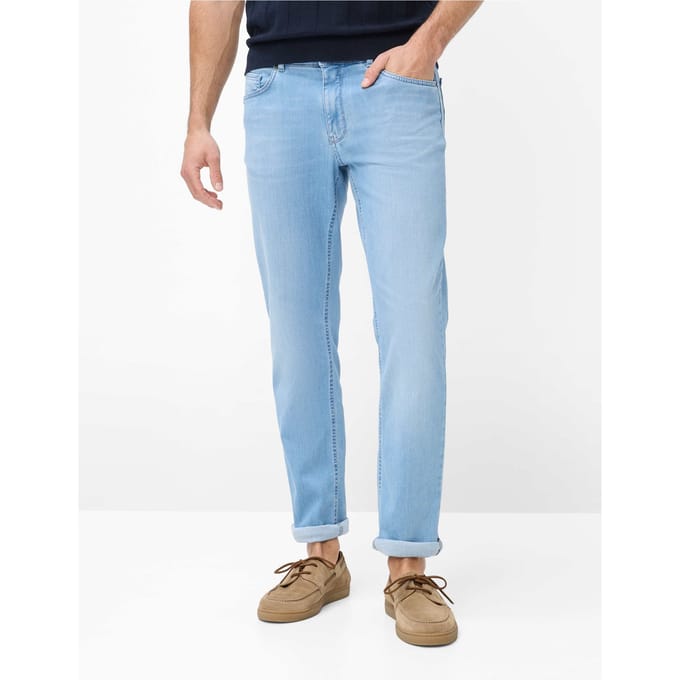 Brax Heren Jeans  Style COOPER, denim lichtblauw, maat 33/34