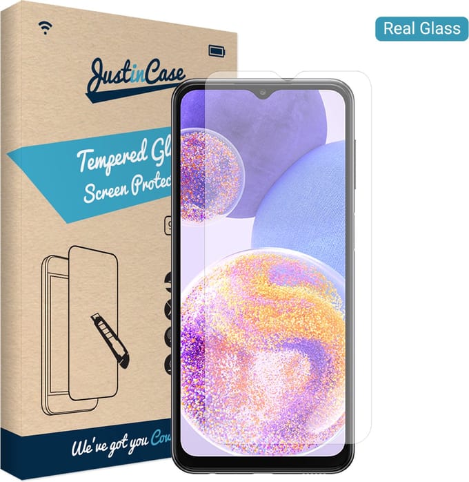 Just in Case screenprotector geschikt voor Samsung Galaxy A23 - Screenprotector Gehard Glas