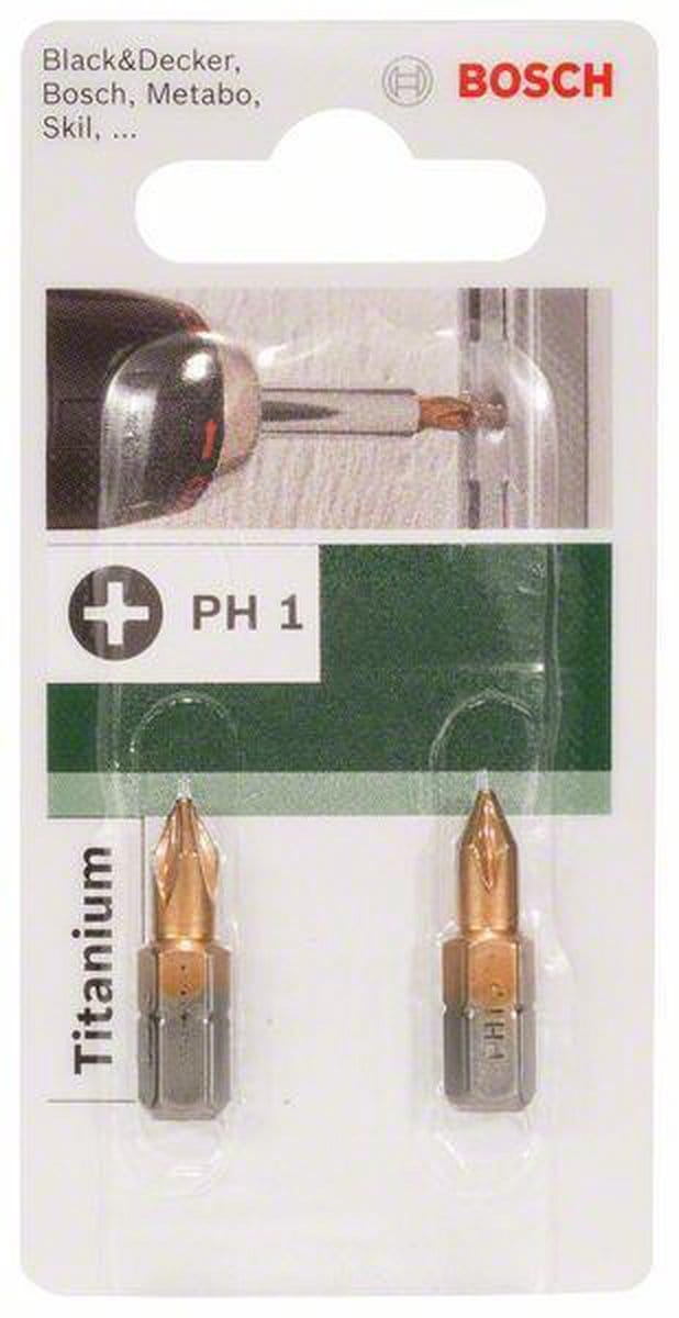 Bosch Schroefbit Titanium PH PH 1 - 25 mm
