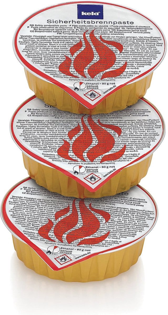 Kela Keuken - Magma Brandbare Pasta Set van 3 Stuks - Transparant - Ethanol