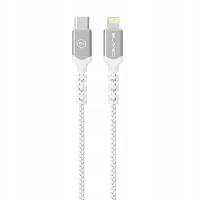 Blavec Raptor Kabel USB-C naar Lightning PD 20W, 0.25m Wit