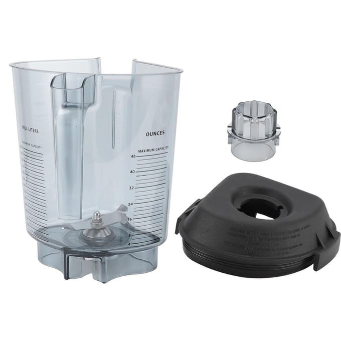 Pichet mélangeur 48 oz, récipient mélangeur PC avec lames en acier inoxydable, assemblage pour Touch and Go L white
