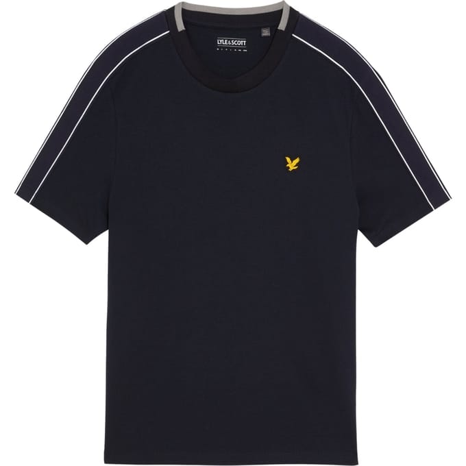 Lyle &amp; Scott Marineblauwe Tape T-shirt