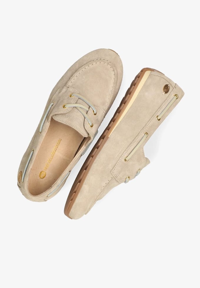 Fred De La Bretoniere - Uta Mocca Mocassin Suède Beige - Maat 38