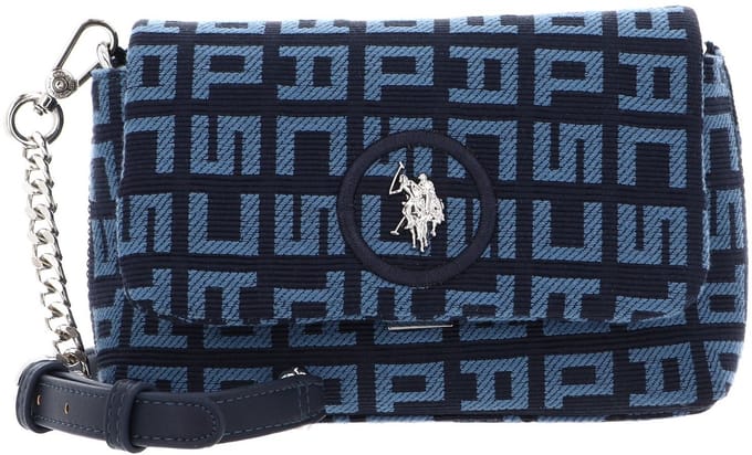 U.S. POLO ASSN. Schoudertas Jaquard Flap Bag Navy Donkerblauw