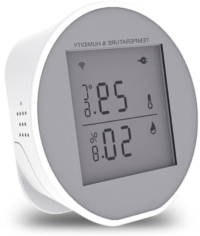 Temperatuur Vochtigheidssensor - Hygrometer Slimme Sensor - Binnenklimaat Monitoren - App Meldingen Alarm - 8 x 8 x 5 cm