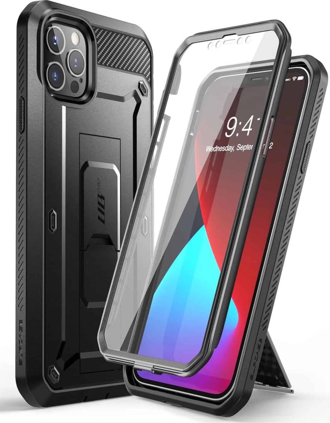 Supcase i-Blason Unicorn Beetle Pro Case voor Apple iPhone 12 / iPhone 12 Pro - Zwart