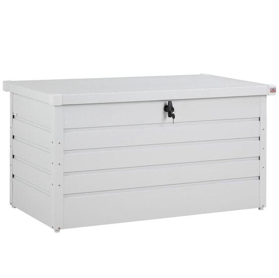Kussenbox Lichtgrijs 385L metaal afsluitbaar