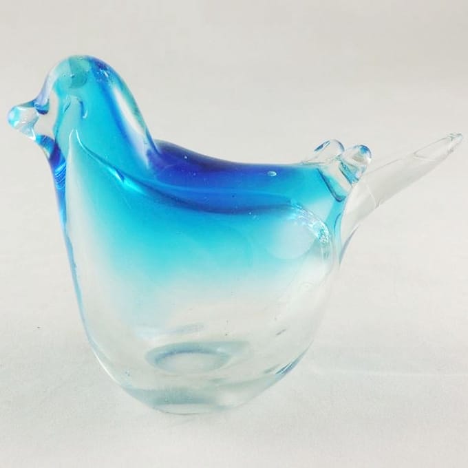 AL - Vogel - Blauw - 13cmL x 10cmH