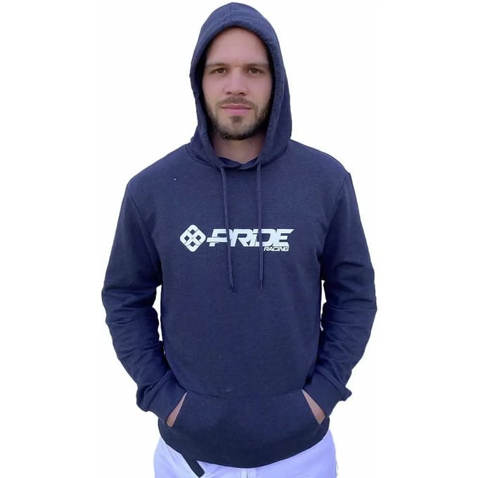 Hoodie Pride Racing Logo Heather Asphalt
