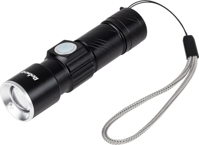 Rebel - LED Zaklamp - 3W - 80m Bereik - 350mAh - 120lm