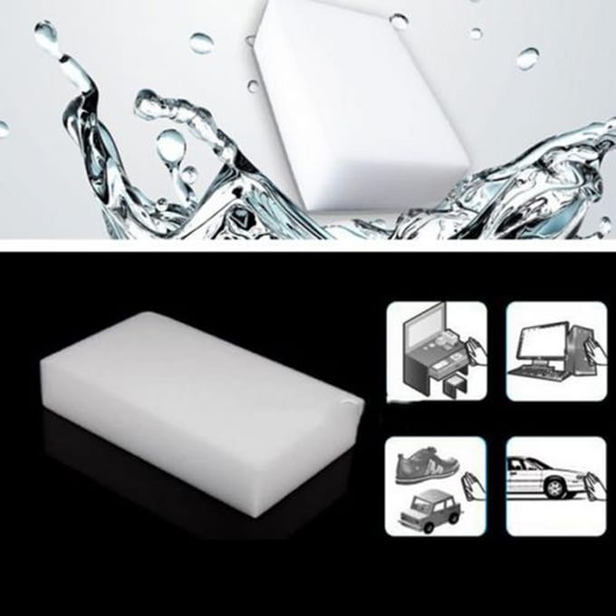 Lot de 20 éponges de nettoyage multifonctions en mousse de mélamine white