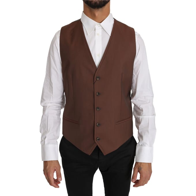 Bruine Wol Vest Tsh2649