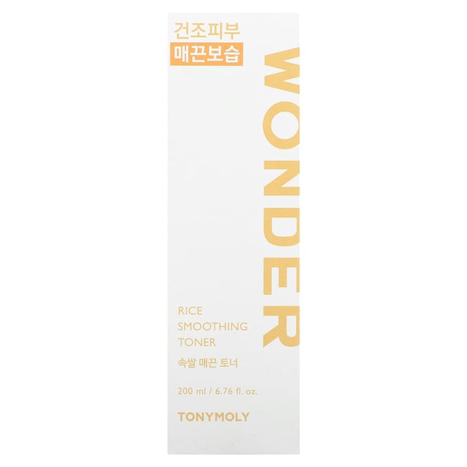 Wonder Rice Smoothing Toner, 200 ml(6.76 fl oz) white
