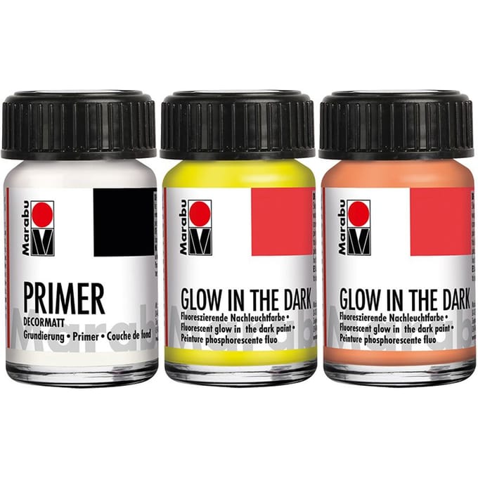 Marabu GLOW IN THE DARK set "STARS"