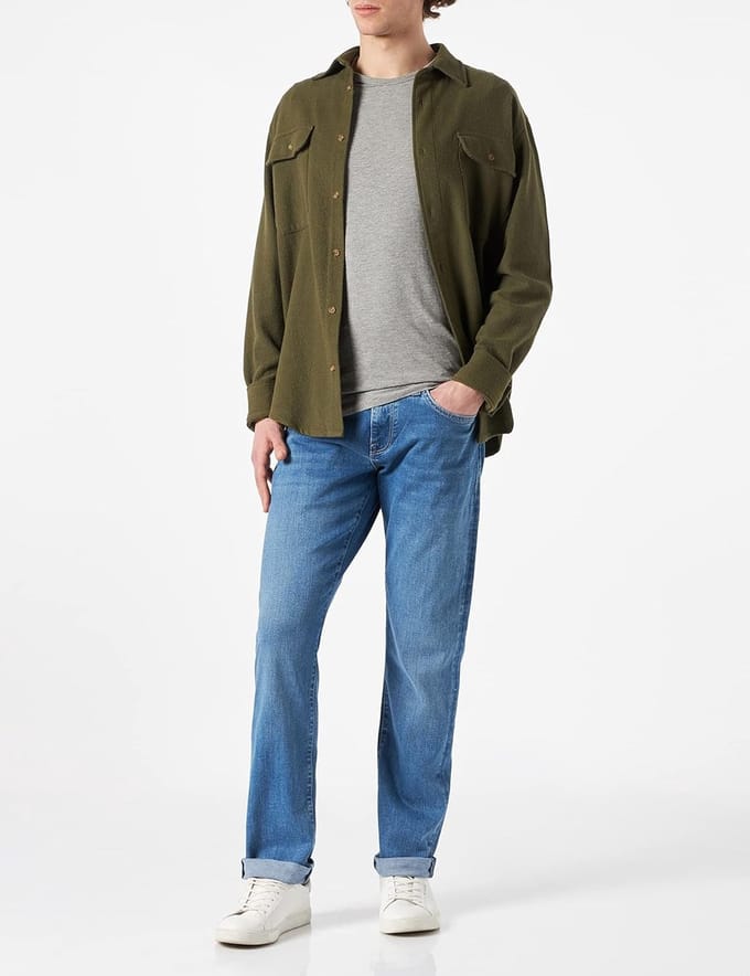 Heren Jeans met Recht Gesneden Been en Hoog Stretchgehalte