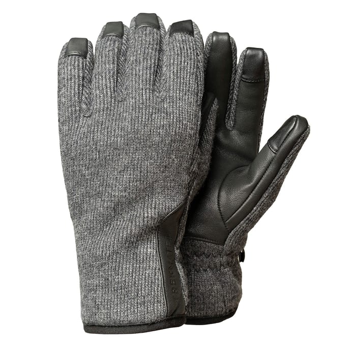 Heren Waterdichte Wolmix Leren Palmen Winter Touchscreen Handschoenen