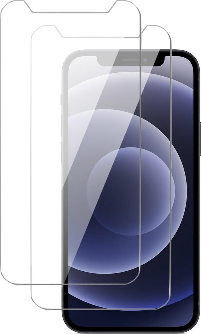 Screenprotector geschikt voor iPhone 12 / 12 Pro - Tempered Glass Screen Protector - 2 Stuks