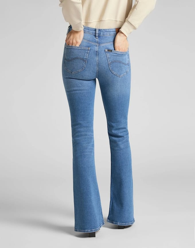 LEE Breese Jaded Dames  Flared Jeans - Maat 32_33