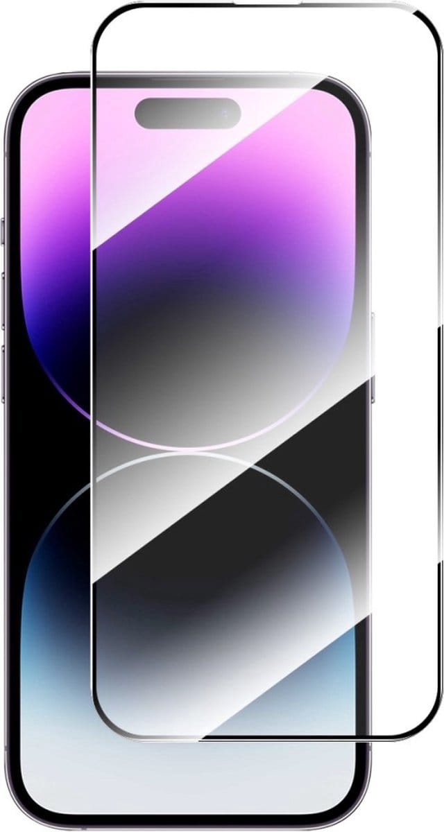 Jumada's Screen Protector - Geschikt voor iPhone 15 Pro Screen Protector - Full-Cover Tempered Glass - Zwart