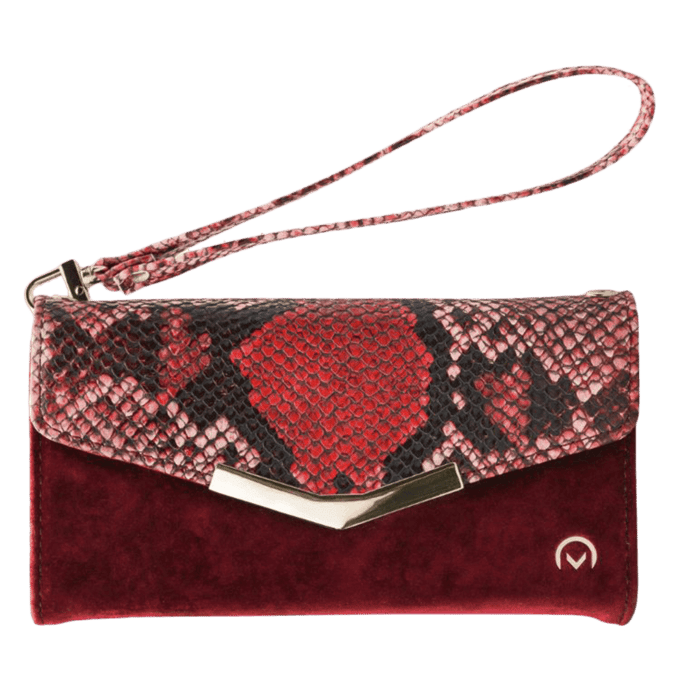 Mobilize Samsung Galaxy A20e Velvet Clutch Red Snake Rood