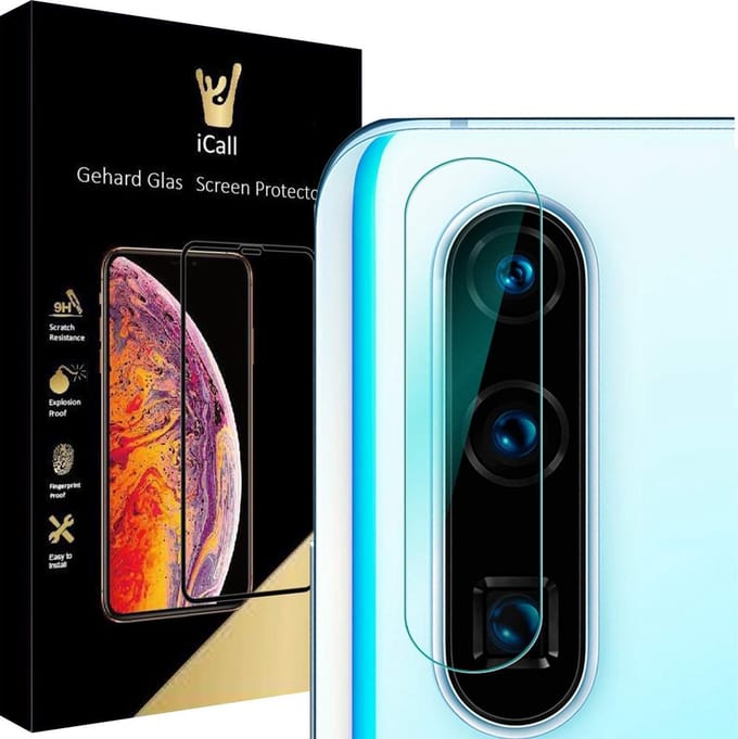 Camera Lens Screenprotector geschikt voor Huawei P30 - Tempered Glass Gehard Glas
