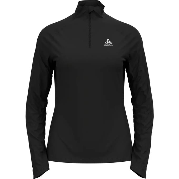 Odlo Essential Ceramiwarm Midlayer 1/2 Zip Dames - Zwart - Maat XL