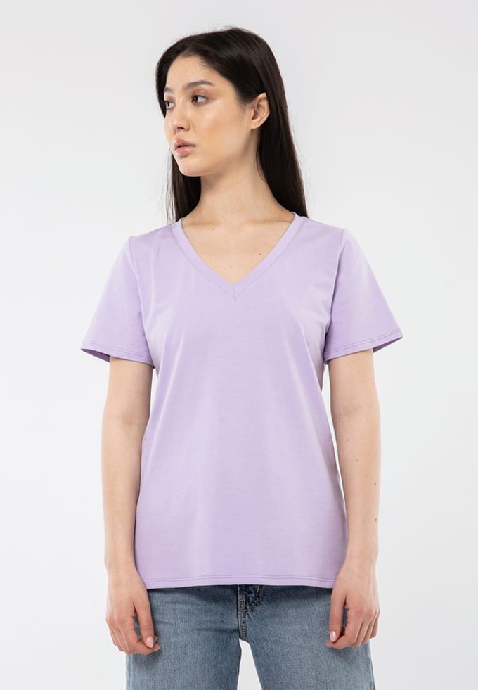 V-neck Premium T-shirt VIOLET