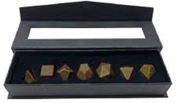 Heavy Metal Fall 21 Copper and Green RPG Dice Set for Dungeons & Dragons