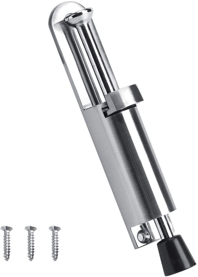 Dailygoody - 6 Inch Heavy Duty Spring Loaded Deurstop - Zink Legering