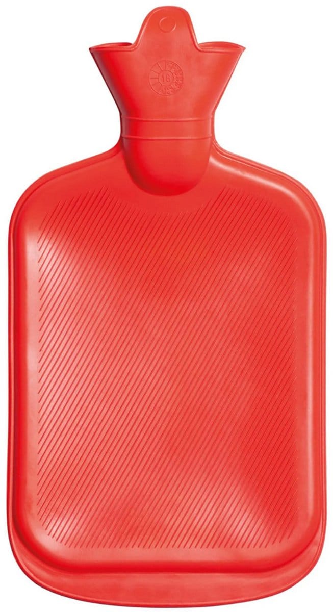 Warmwaterkruik 2 liter rood