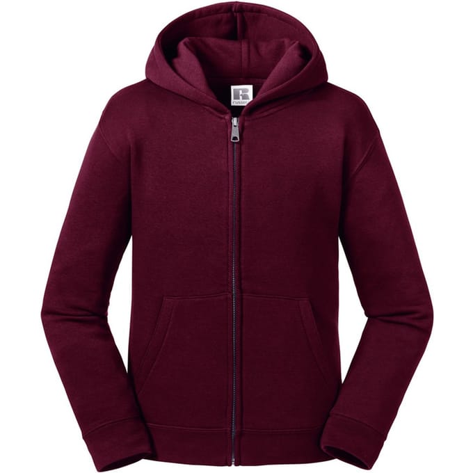 Russell Kinderen/kinderen Authentieke Zip Hooded Sweatshirt (Bourgondië)