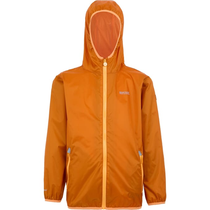 Regatta Groot Buitenshuis Kinderen/Kinderen Lever II Packaway Rain Jacket (Vos/Bloeiende goudsbloem)