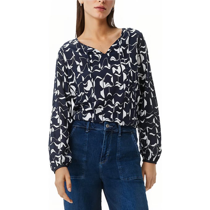 Comma Blouse Marine Blue Taglia: 34 | Maglie a manica lunga Outlet | Donna | Blu