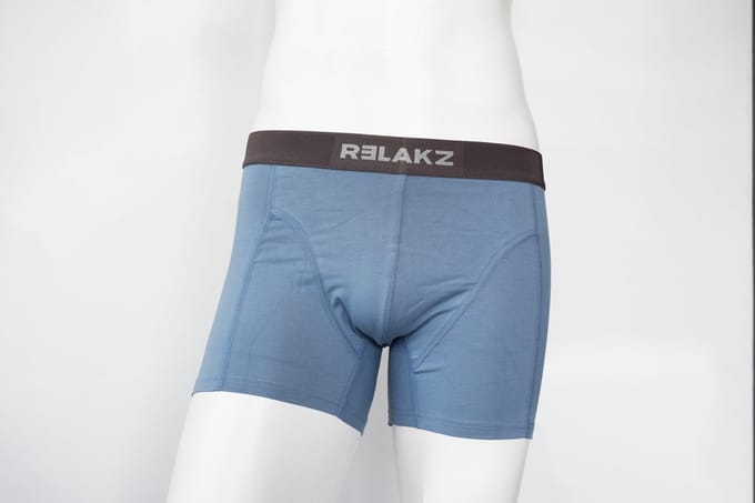RELAKZ - Boxershort Heren - 2-Pack - Organisch Katoen - Shadow Blauw - Maat S
