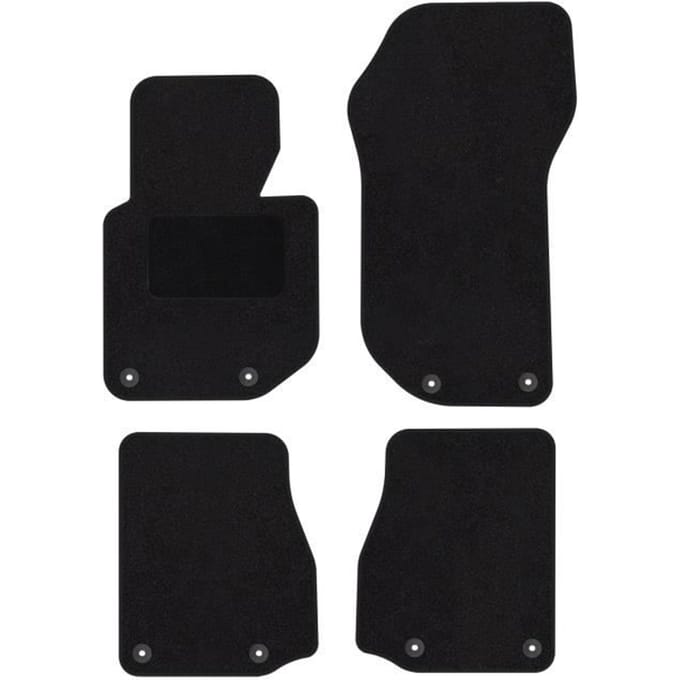 Tapis de sol - BMW - E36 Cabrio - Velours noir - 4 pièces - Antidérapant et imperméable