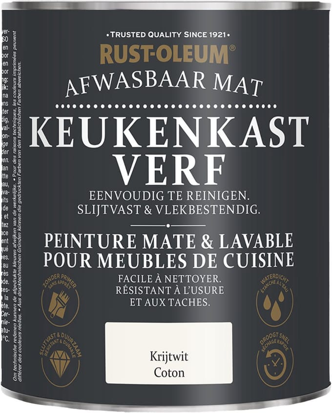 Rust-Oleum Keukenkastjes Verf Krijtwit 750ml
