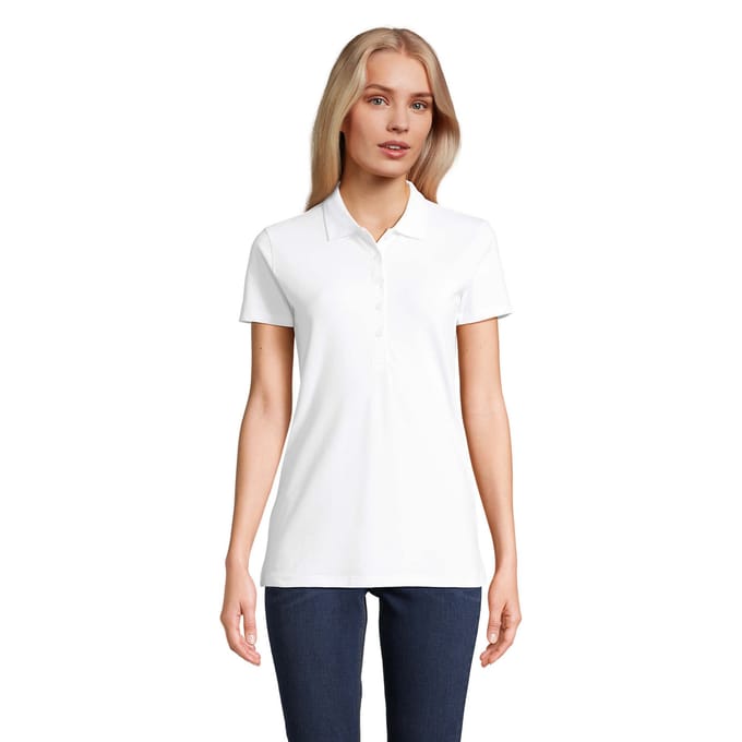 SOLS Dames/Dames Phoenix Gekamd Katoen Poloshirt (Wit)