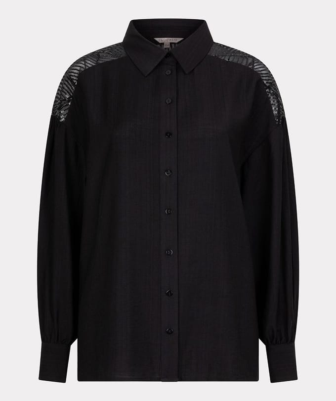 Blouse sequins yoke